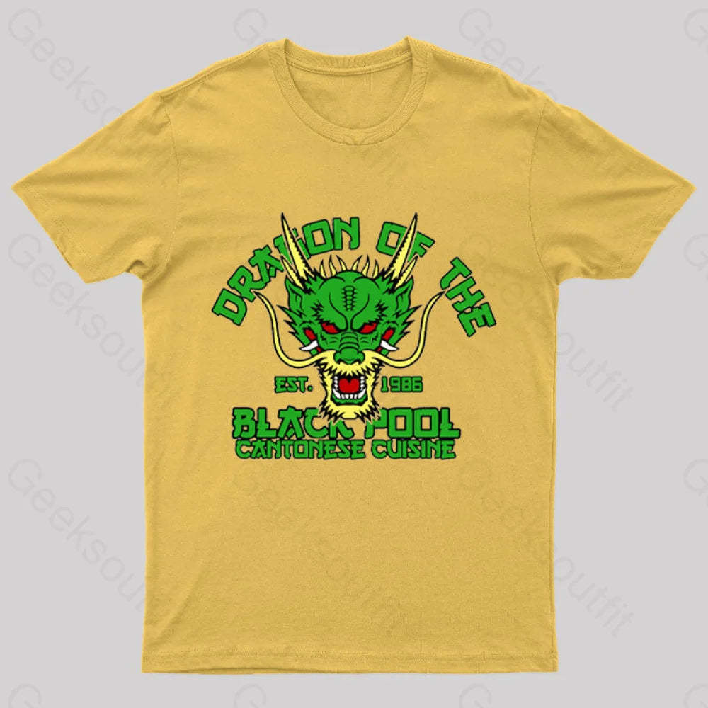 Dragon Of The Black Pool Geek T-Shirt Yellow / S