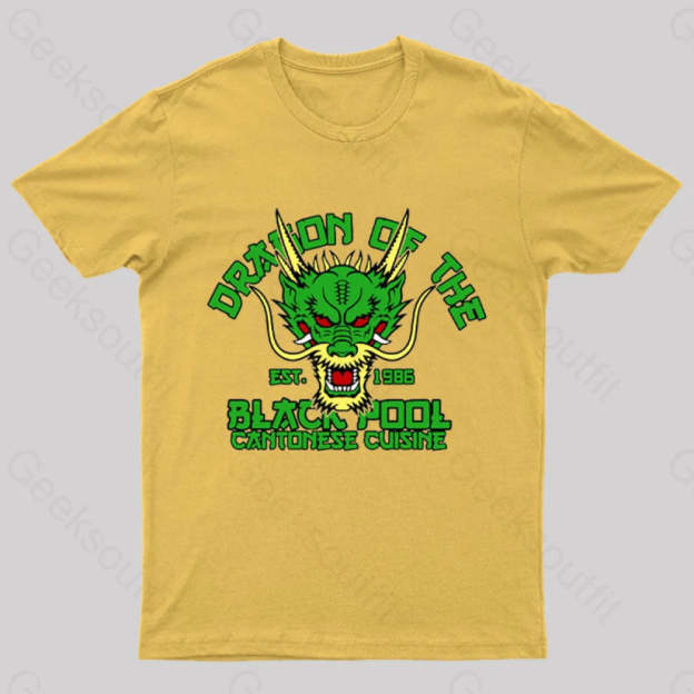 Dragon Of The Black Pool Geek T-Shirt Yellow / S