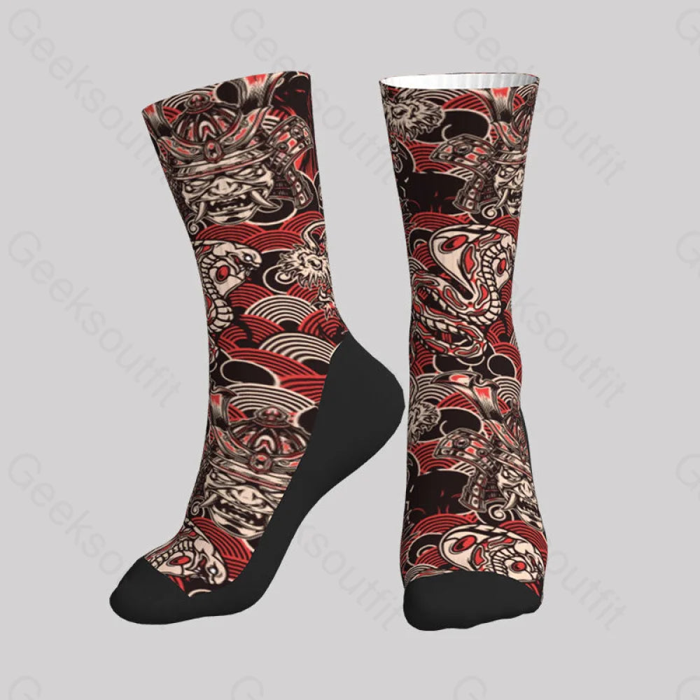 Dragon & Samurai Men’s Socks