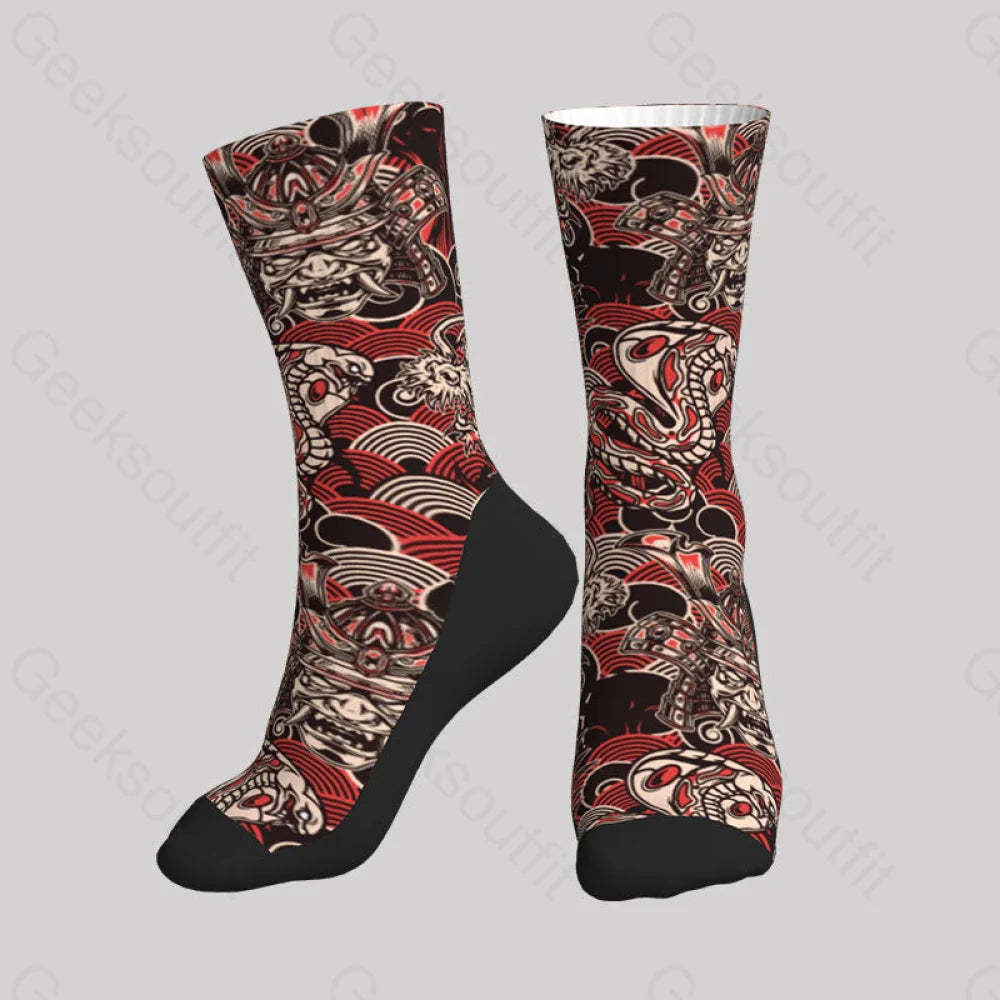 Dragon & Samurai Men’s Socks