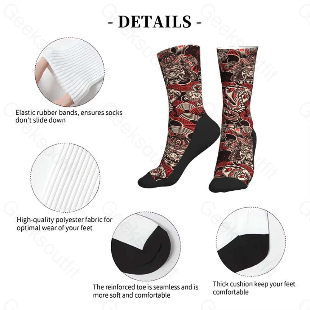 Dragon & Samurai Men’s Socks