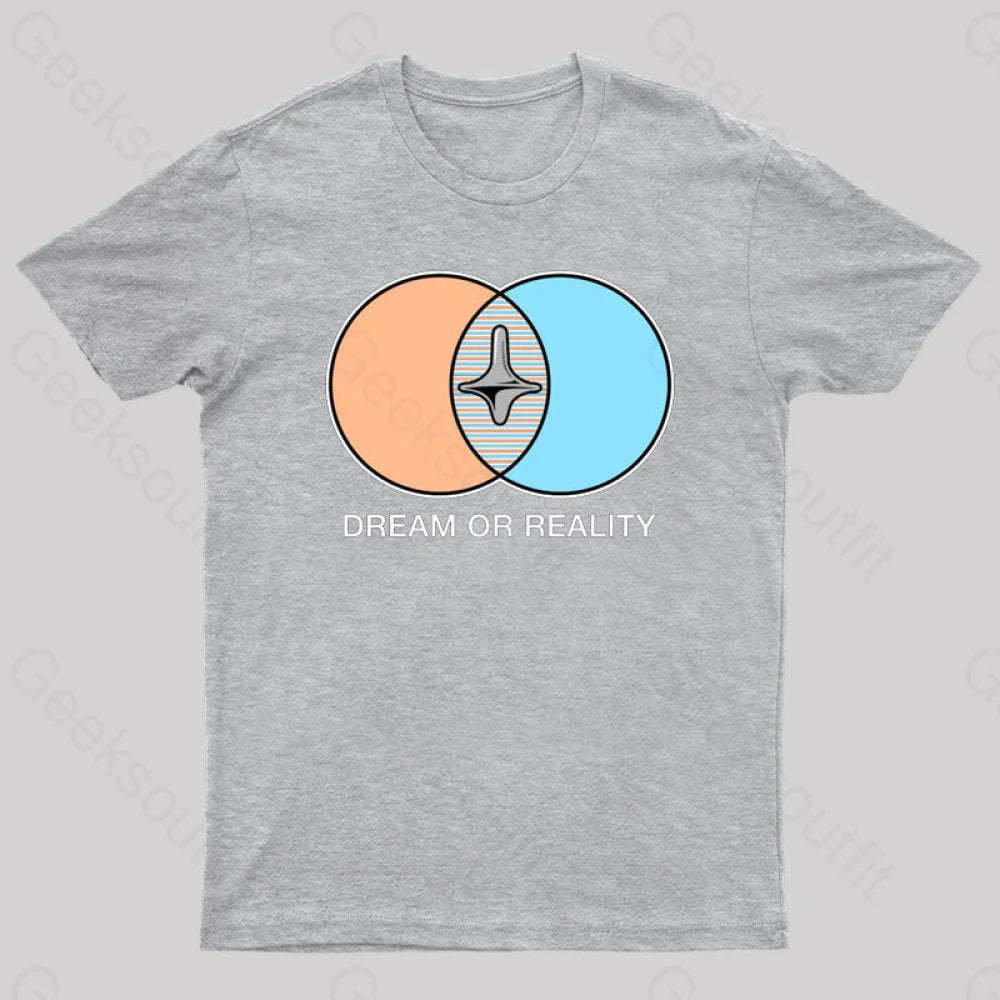 Dream Or Reality Geek T-Shirt Grey / S