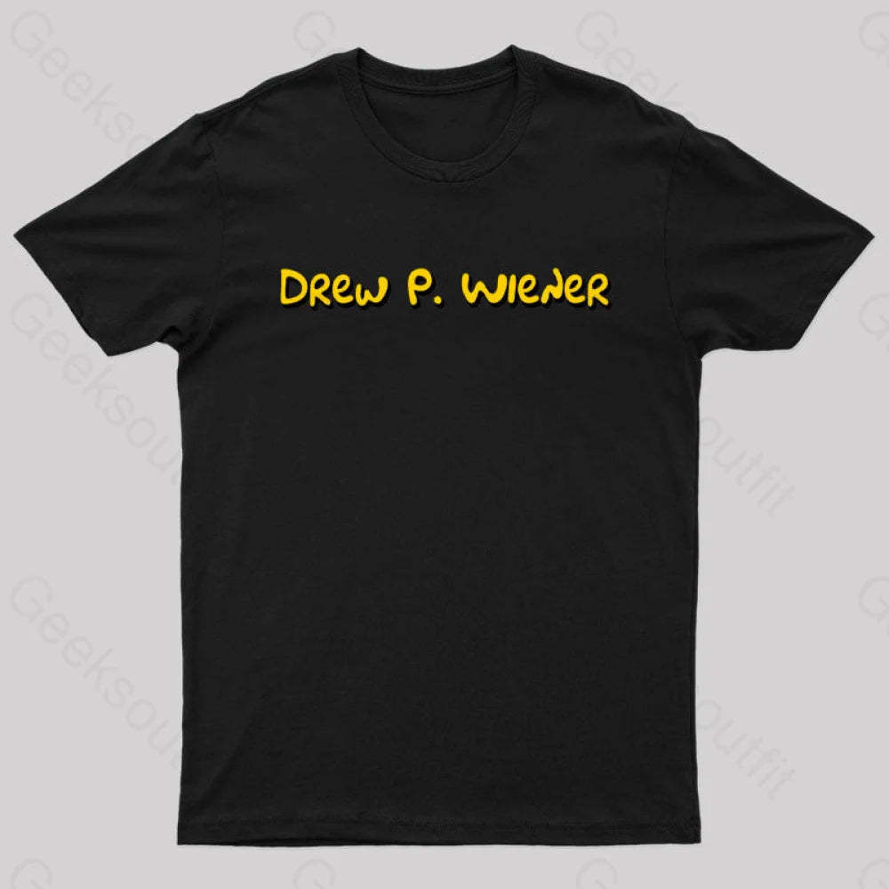 Drew P Wiener Nerd T-Shirt Black / S