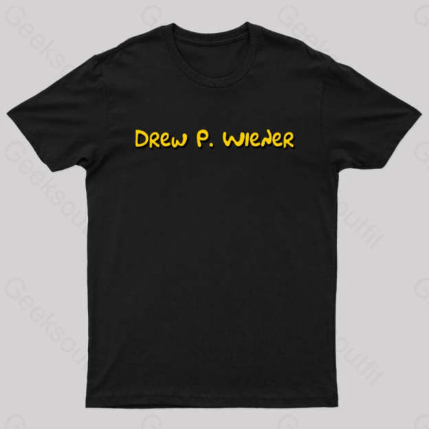 Drew P Wiener Nerd T-Shirt Black / S