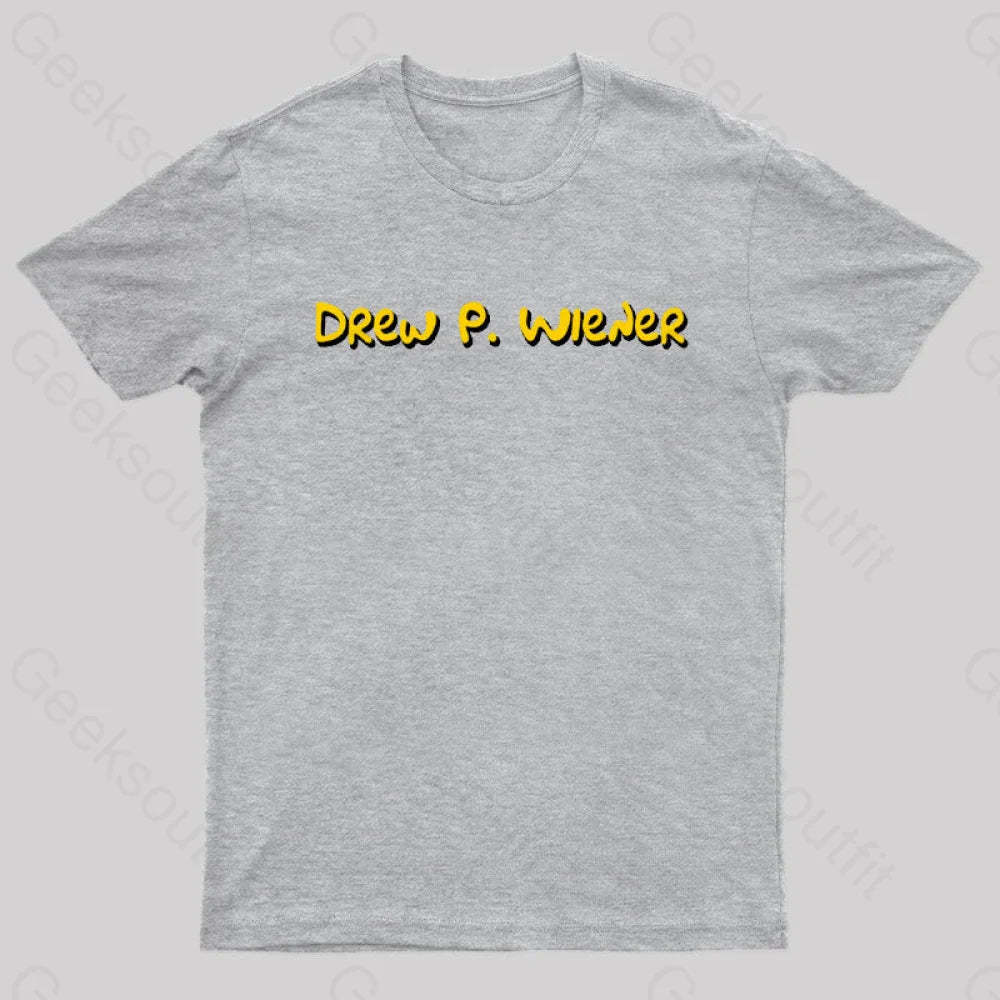Drew P Wiener Nerd T-Shirt Grey / S