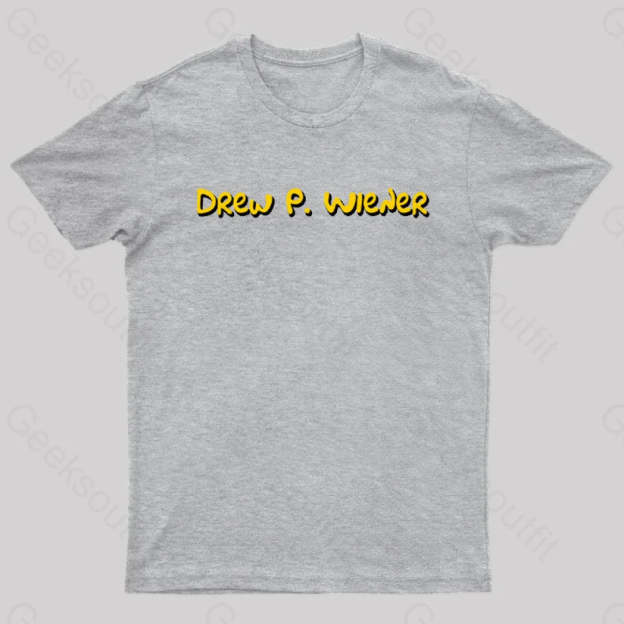 Drew P Wiener Nerd T-Shirt Grey / S