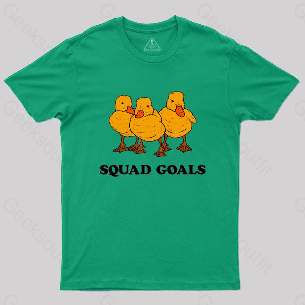 Ducklings Squad Goals T-Shirt Green / S