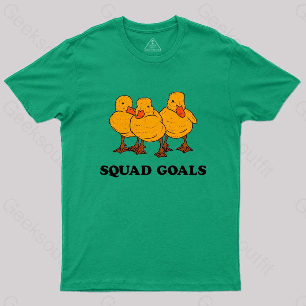Ducklings Squad Goals T-Shirt Green / S
