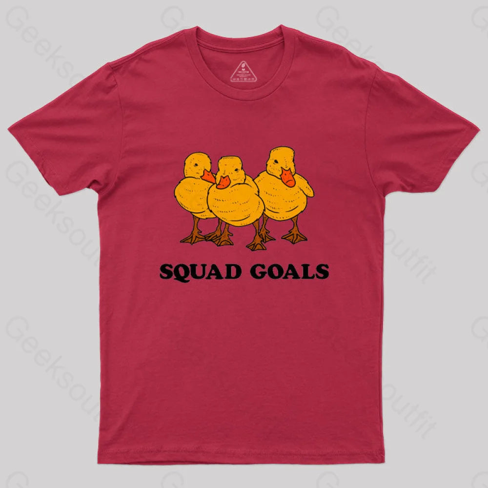 Ducklings Squad Goals T-Shirt Red / S