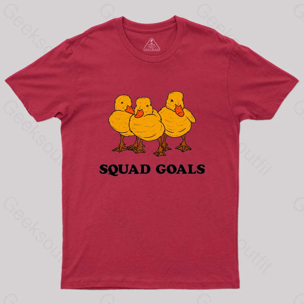 Ducklings Squad Goals T-Shirt Red / S