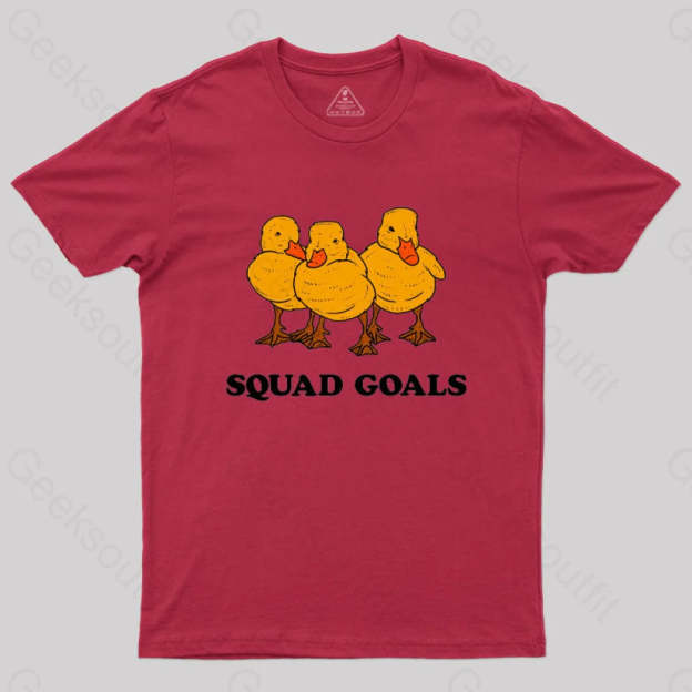 Ducklings Squad Goals T-Shirt Red / S