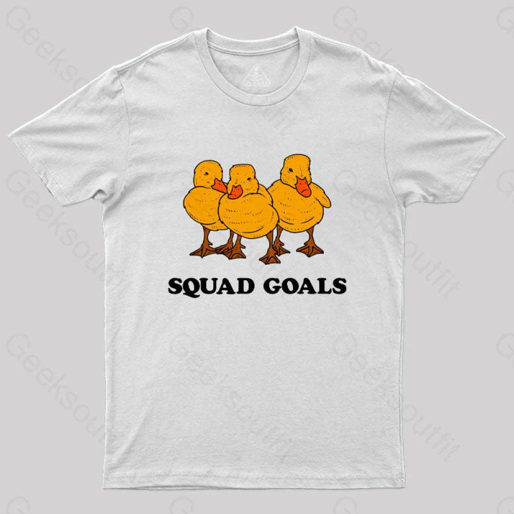 Ducklings Squad Goals T-Shirt White / S