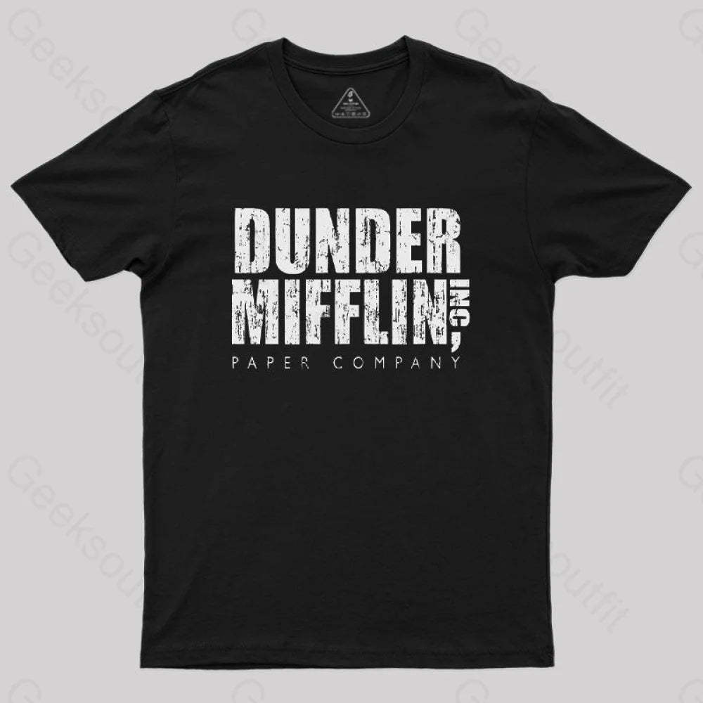 Dunder Mifflin Paper Company Nerd T-Shirt Black / S