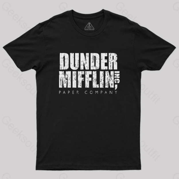 Dunder Mifflin Paper Company Nerd T-Shirt Black / S