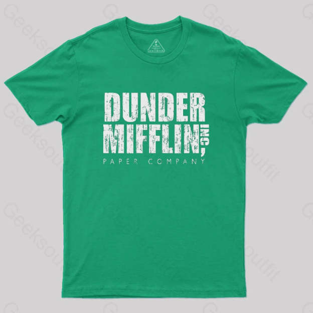 Dunder Mifflin Paper Company Nerd T-Shirt Green / S