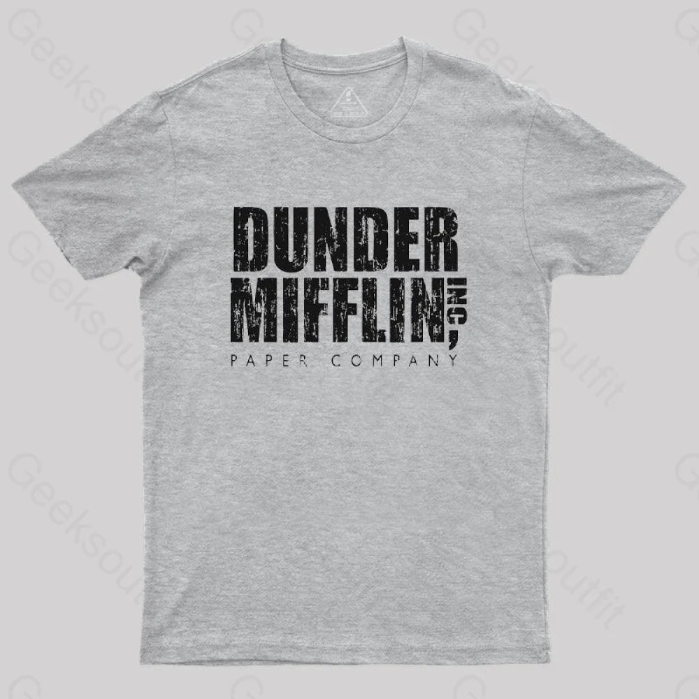 Dunder Mifflin Paper Company Nerd T-Shirt Grey / S