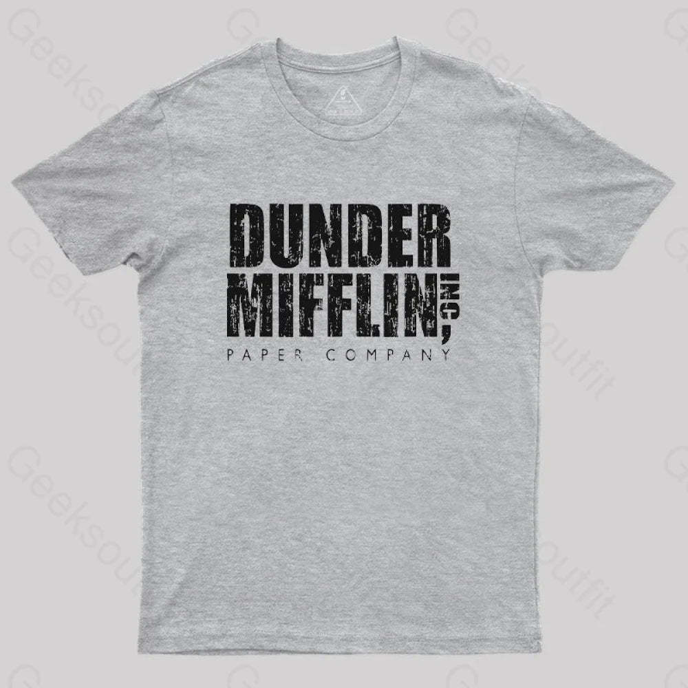 Dunder Mifflin Paper Company Nerd T-Shirt Grey / S