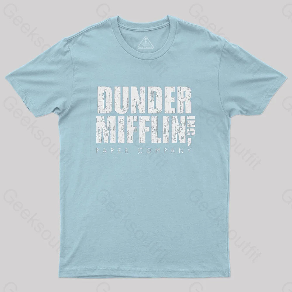 Dunder Mifflin Paper Company Nerd T-Shirt Light Blue / S