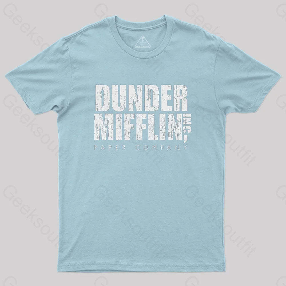 Dunder Mifflin Paper Company Nerd T-Shirt Light Blue / S