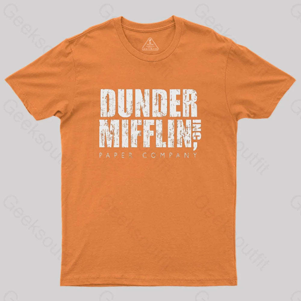 Dunder Mifflin Paper Company Nerd T-Shirt Orange / S