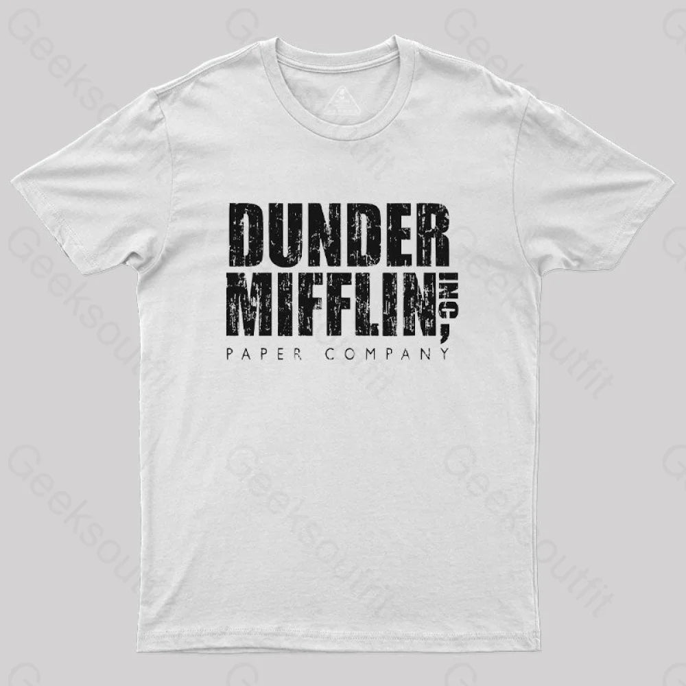 Dunder Mifflin Paper Company Nerd T-Shirt White / S