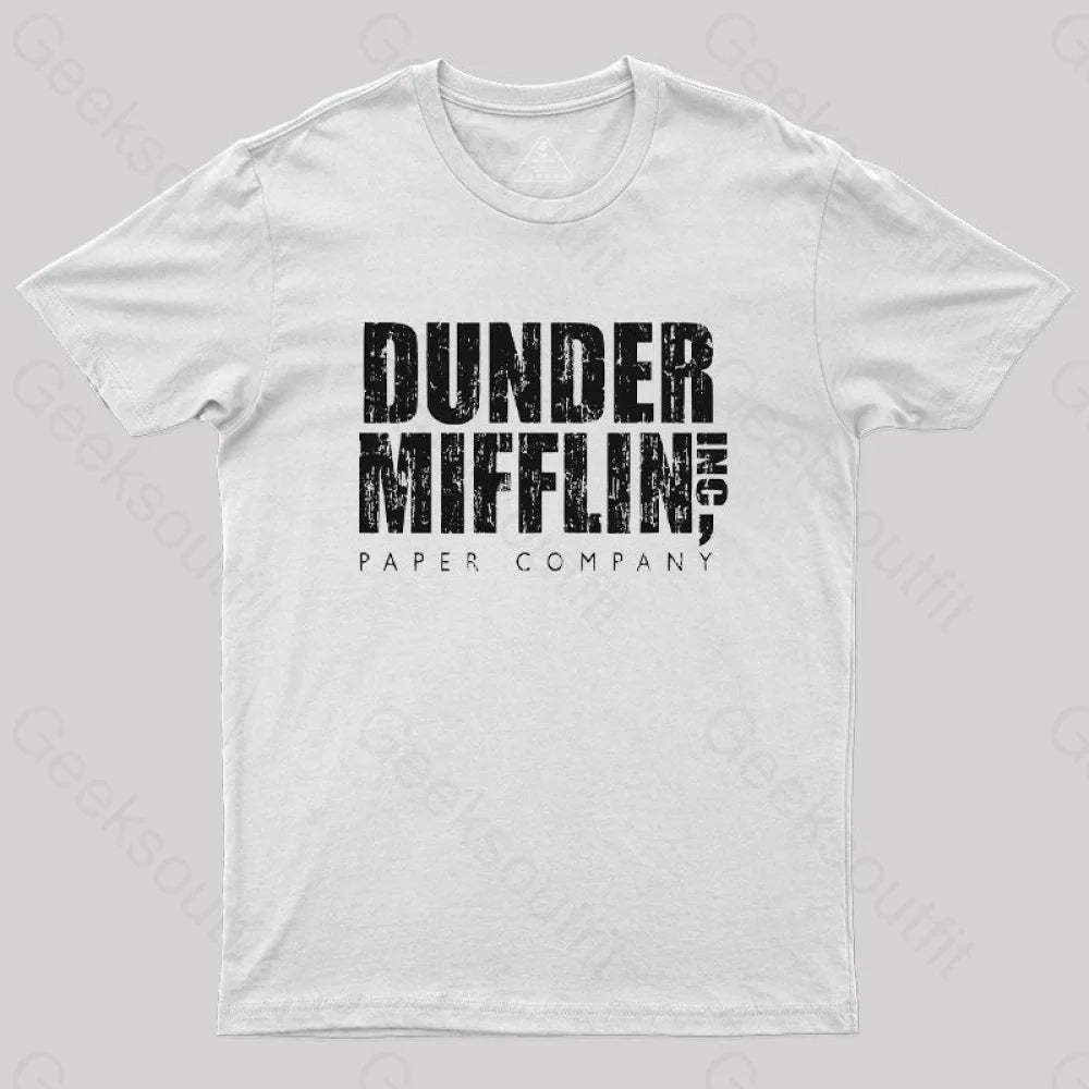 Dunder Mifflin Paper Company Nerd T-Shirt White / S