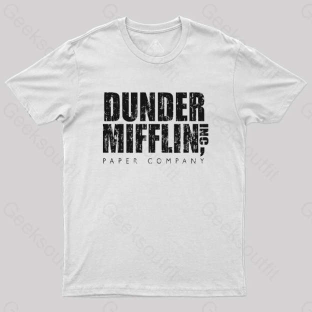Dunder Mifflin Paper Company Nerd T-Shirt White / S