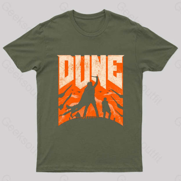Dune Slayer Nerd T-Shirt Army Green / S