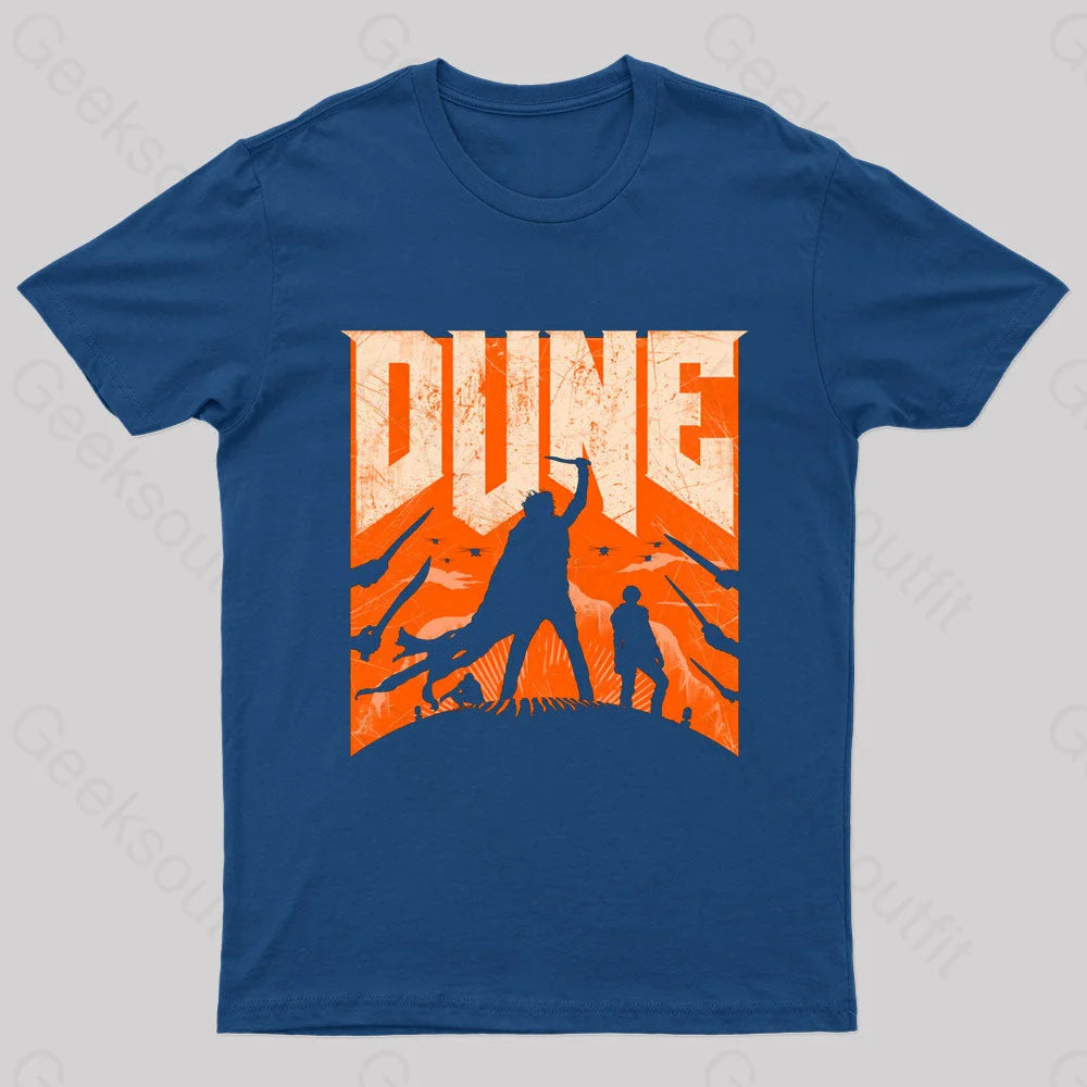 Dune Slayer Nerd T-Shirt Navy / S