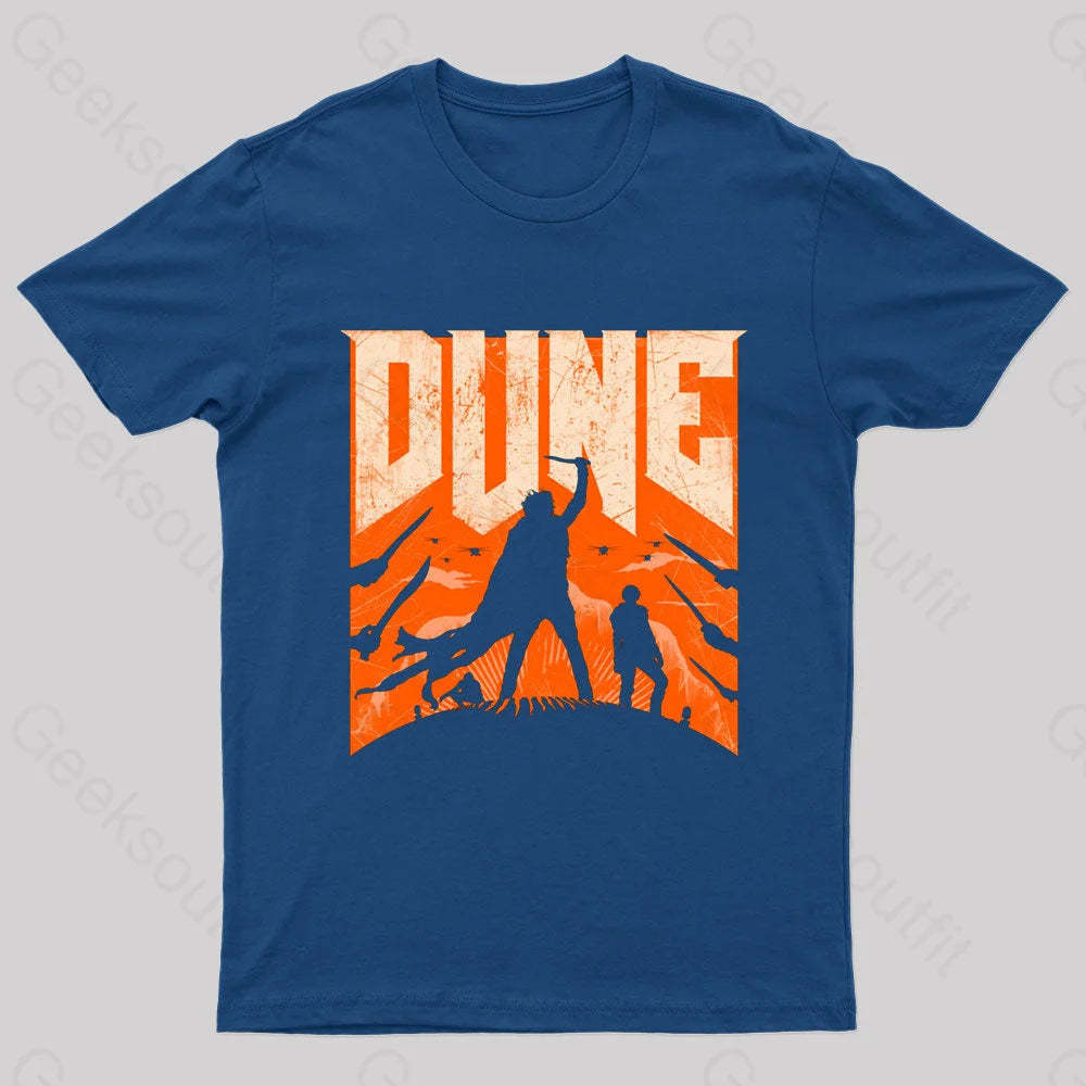 Dune Slayer Nerd T-Shirt Navy / S