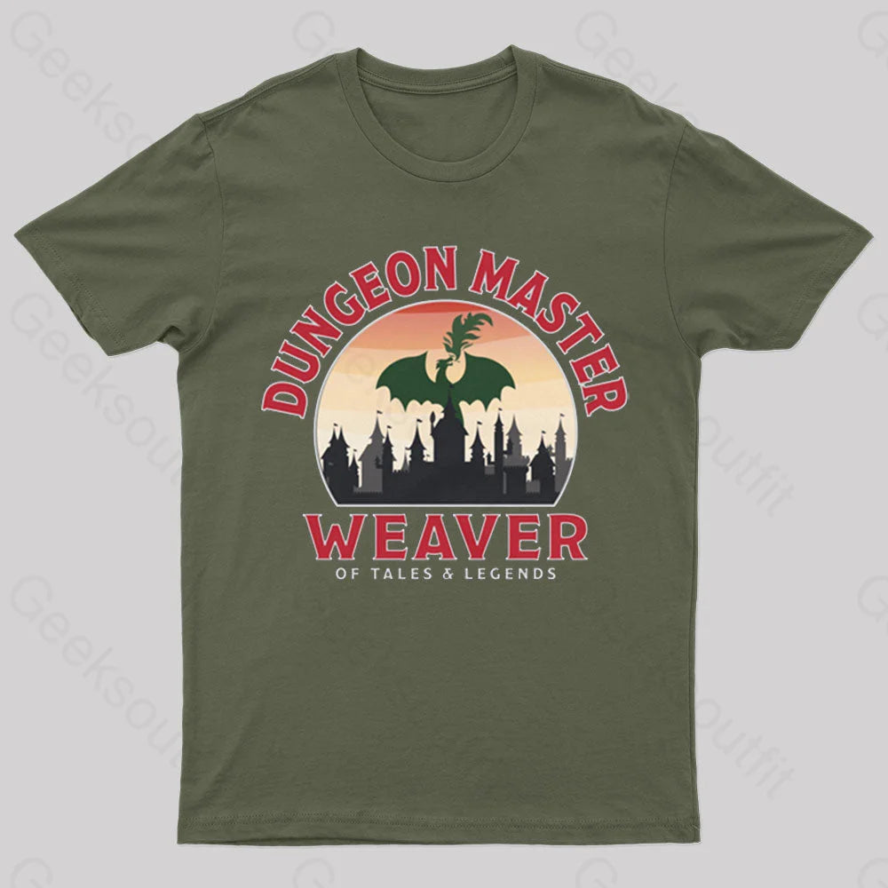 Dungeon Master Geek T-Shirt Army Green / S