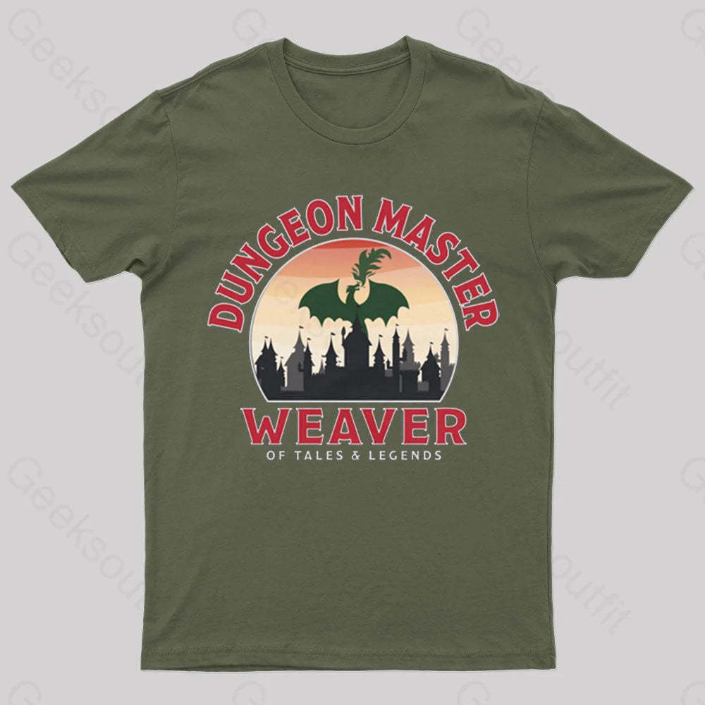 Dungeon Master Geek T-Shirt Army Green / S