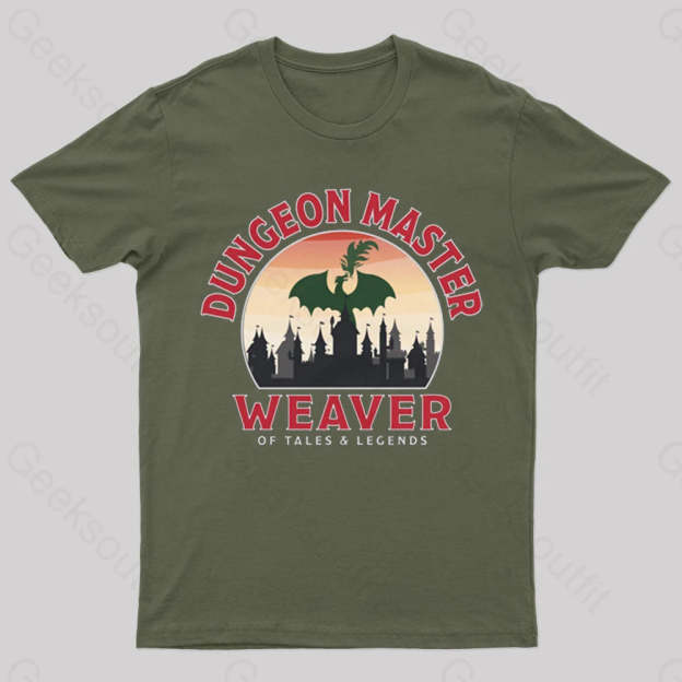 Dungeon Master Geek T-Shirt Army Green / S