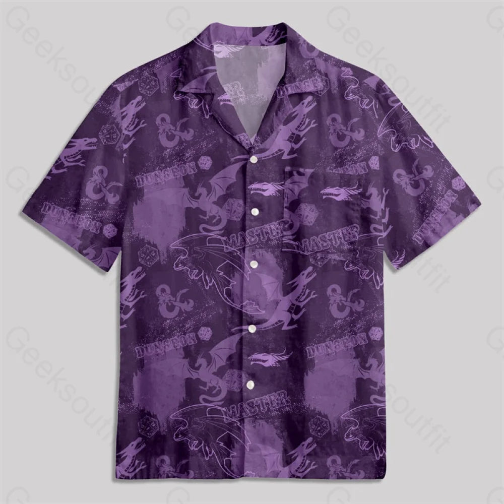 Dungeon Master Graffiti Style Button Up Pocket Shirt Hawaiian / S Bus437 Yc