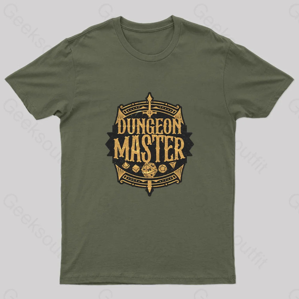 Dungeon Master Nerd T-Shirt Army Green / S Yc