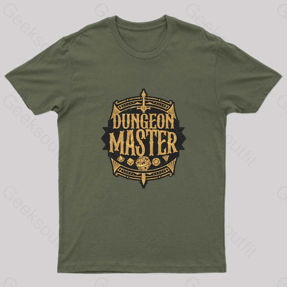 Dungeon Master Nerd T-Shirt Army Green / S Yc