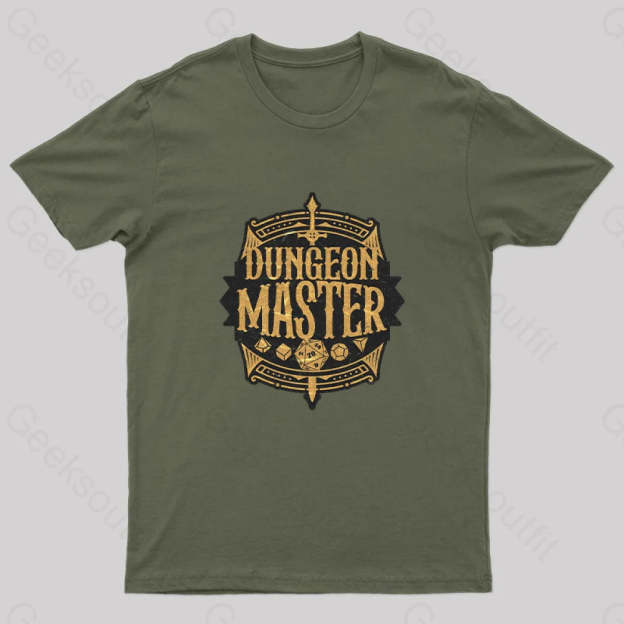 Dungeon Master Nerd T-Shirt Army Green / S Yc
