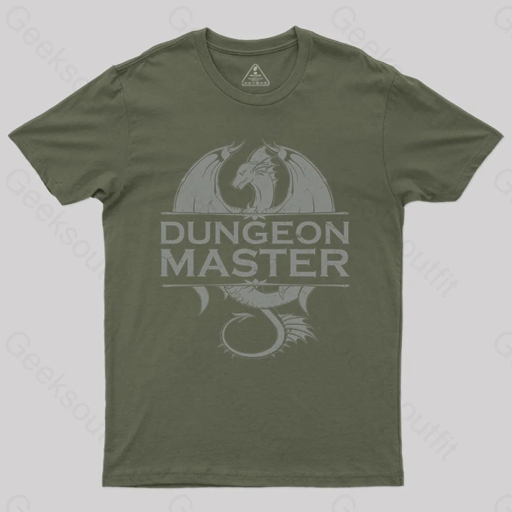 Dungeon Master - Rpg Gamer T-Shirt Army Green / S