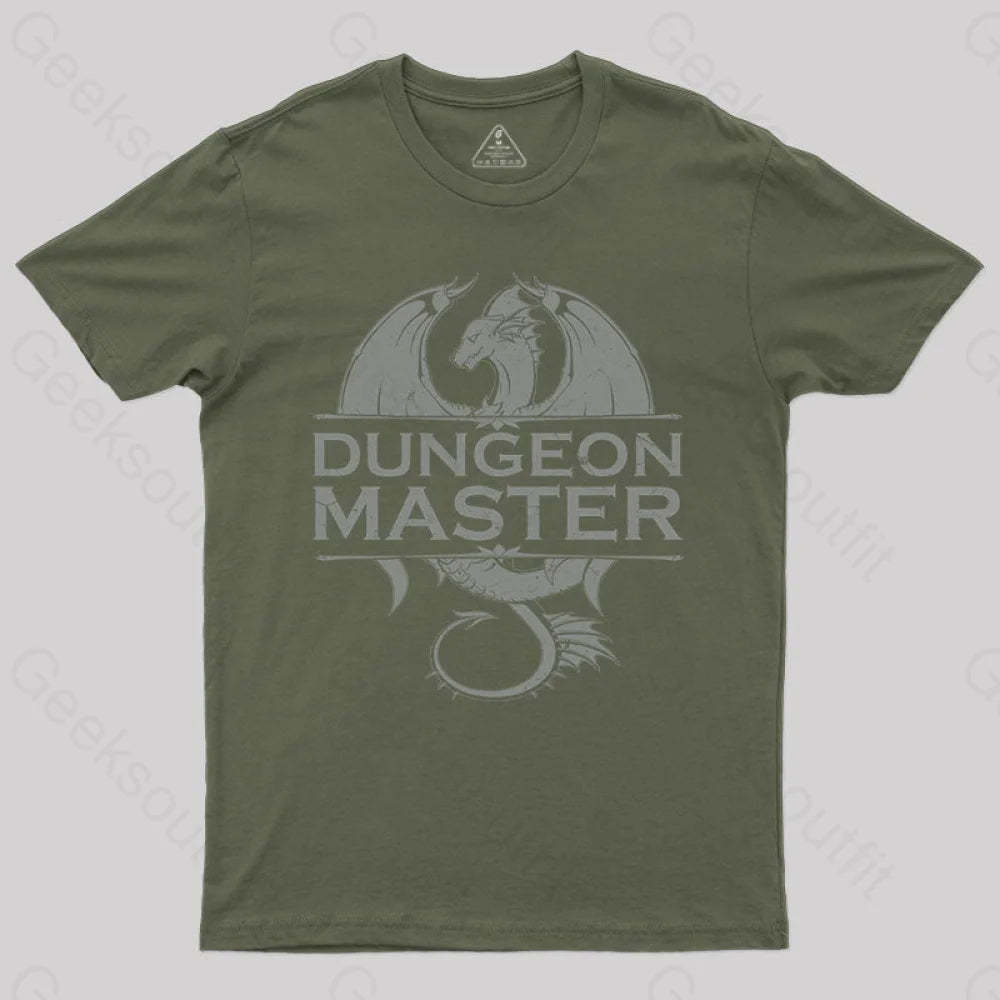 Dungeon Master - Rpg Gamer T-Shirt Army Green / S