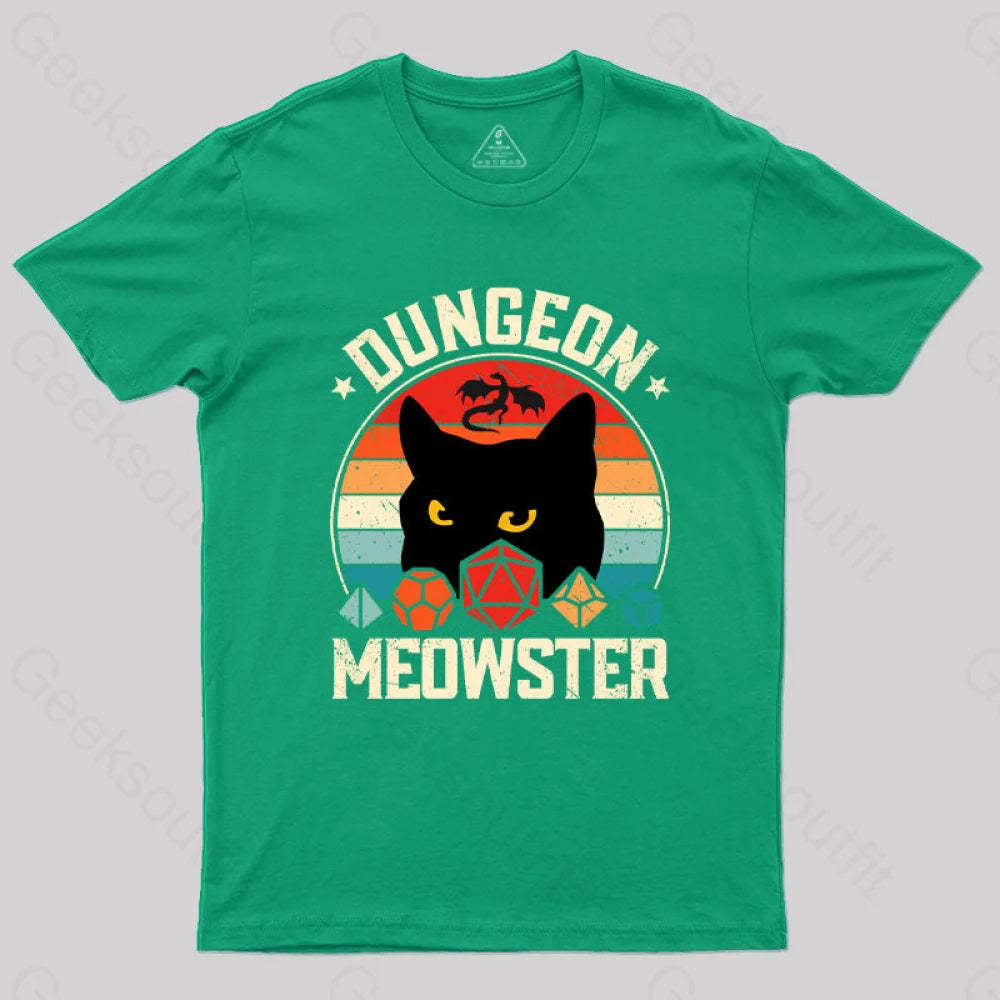Dungeon Meowster T-Shirt Green / S