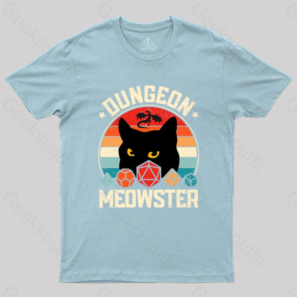 Dungeon Meowster T-Shirt Light Blue / S