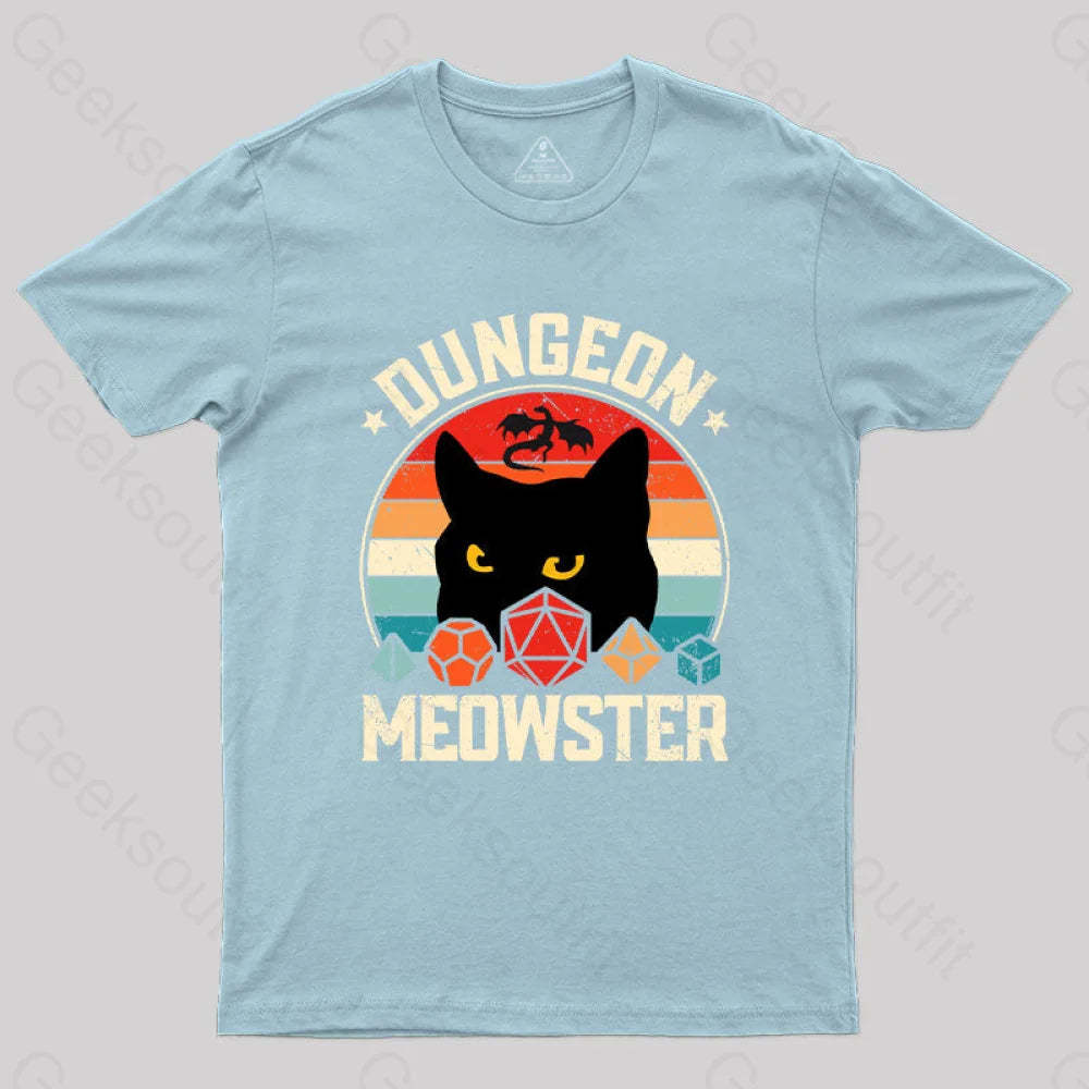 Dungeon Meowster T-Shirt Light Blue / S