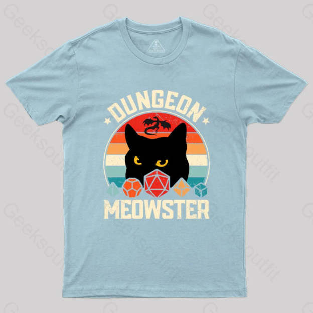 Dungeon Meowster T-Shirt Light Blue / S