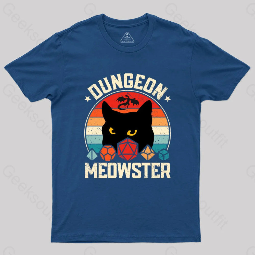 Dungeon Meowster T-Shirt Navy / S