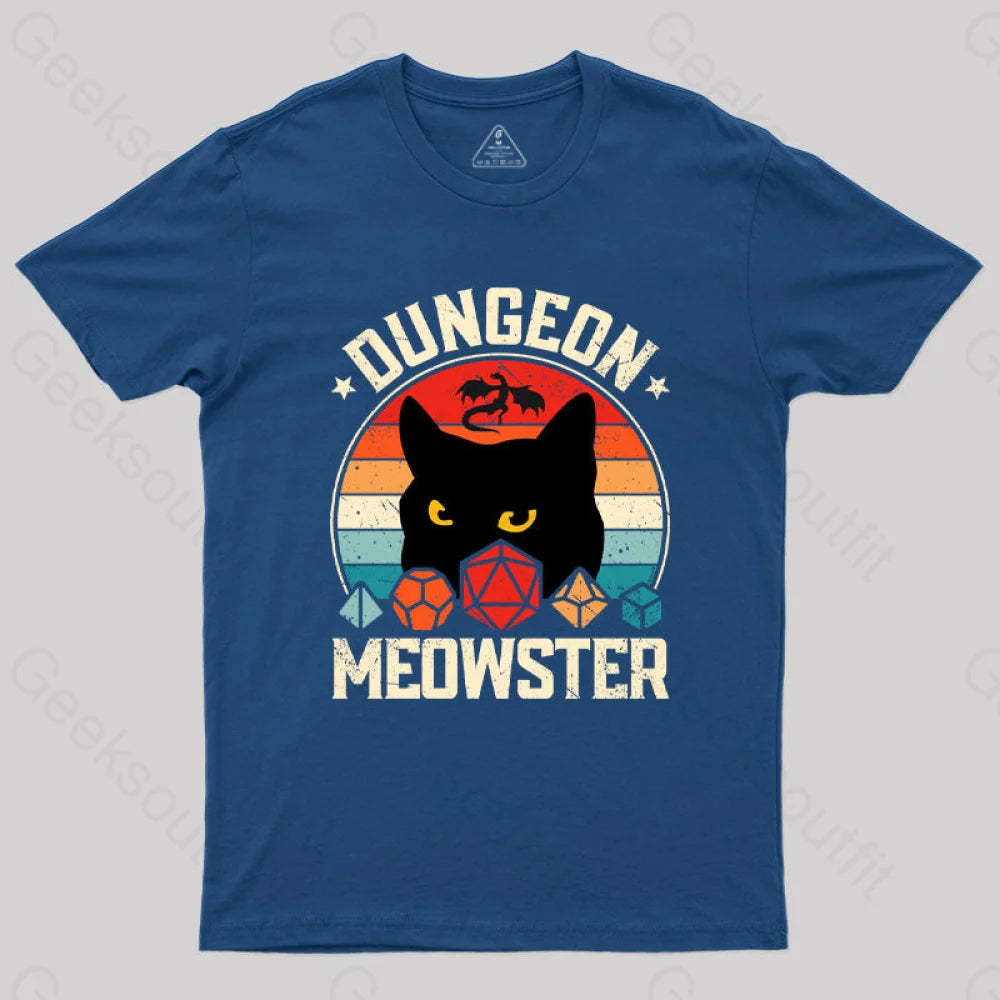 Dungeon Meowster T-Shirt Navy / S