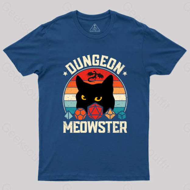 Dungeon Meowster T-Shirt Navy / S