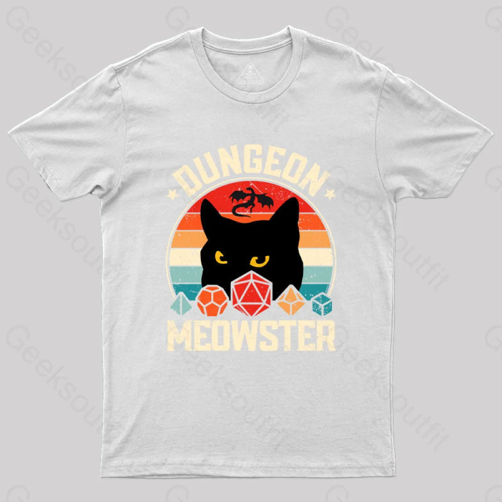 Dungeon Meowster T-Shirt White / S