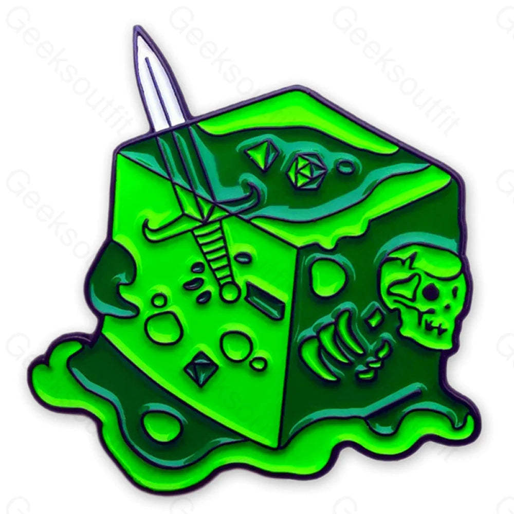 Dungeons & Dragons Cube D20 Dice Pins Gel Cube