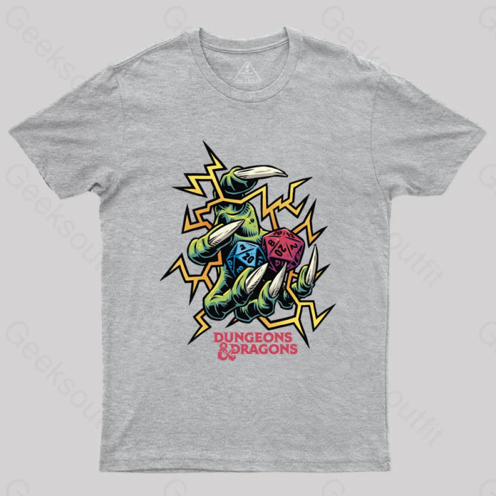 Dungeons & Dragons Roll The Dice T-Shirt Grey / S