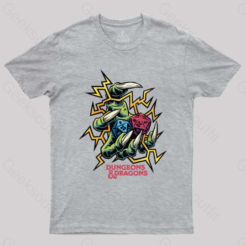 Dungeons & Dragons Roll The Dice T-Shirt Grey / S
